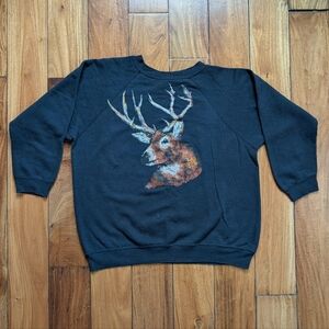 Deer Vintage Women's Crewneck Sweatshirt (XL)